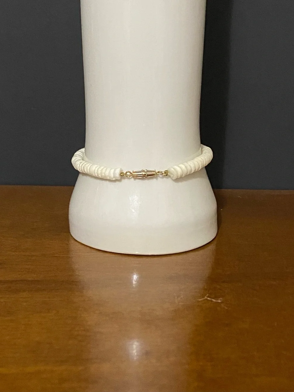 Puka Shell Bracelet with white, Neon Green, yellow & Orange Beads 8”